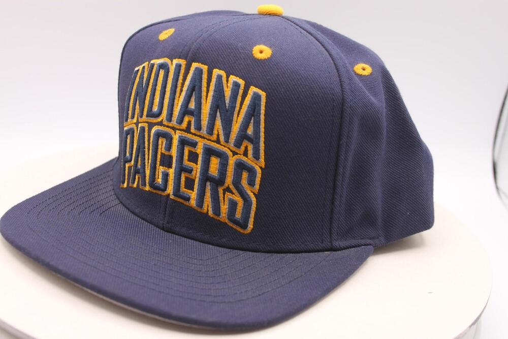 Indiana Pacers Hat Cap Snap Back Mens One Size Navy Blue NBA Basketball New Era